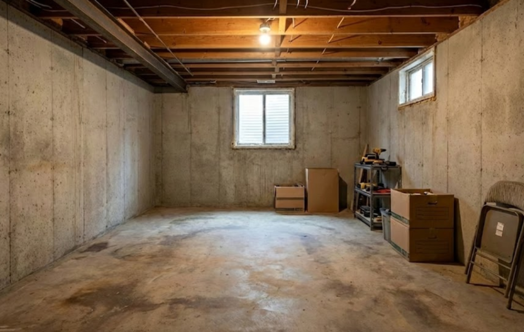 Basement before renovation